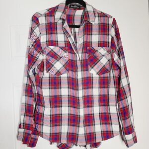 Sam Edelman Plaid High Low Shirt